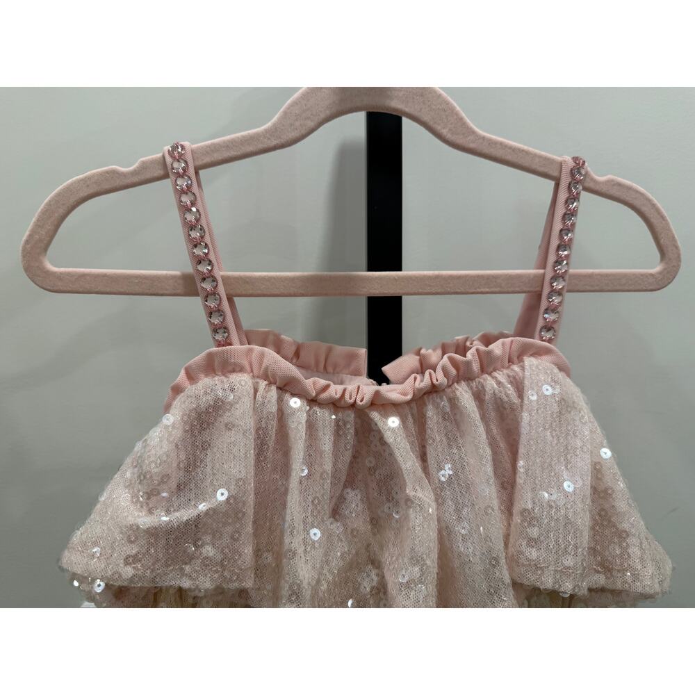 Lola + The Boys - NWT - Girls' Rainbow Tiered Sequin Dress 6 - Picture 7 of 12